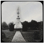 Civil War Magic Lantern Slide -- Showing the Gettysburg Soldiers National Monument